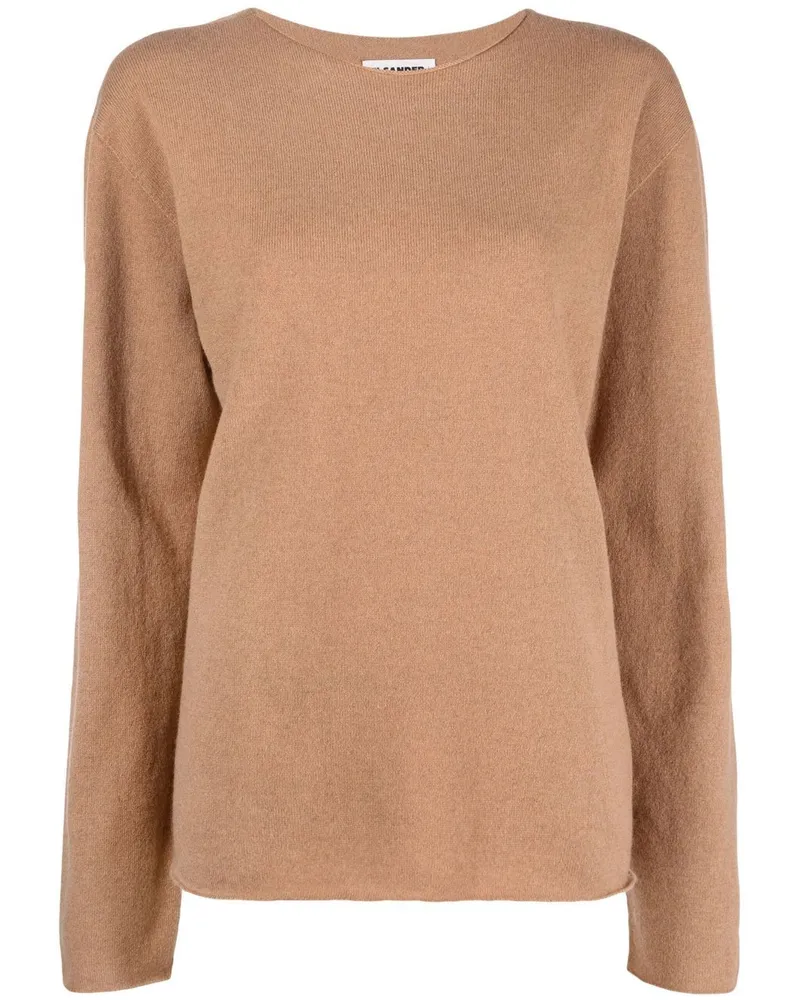 Jil Sander Kaschmirpullover mit Rundhalsausschnitt - Nude Nude