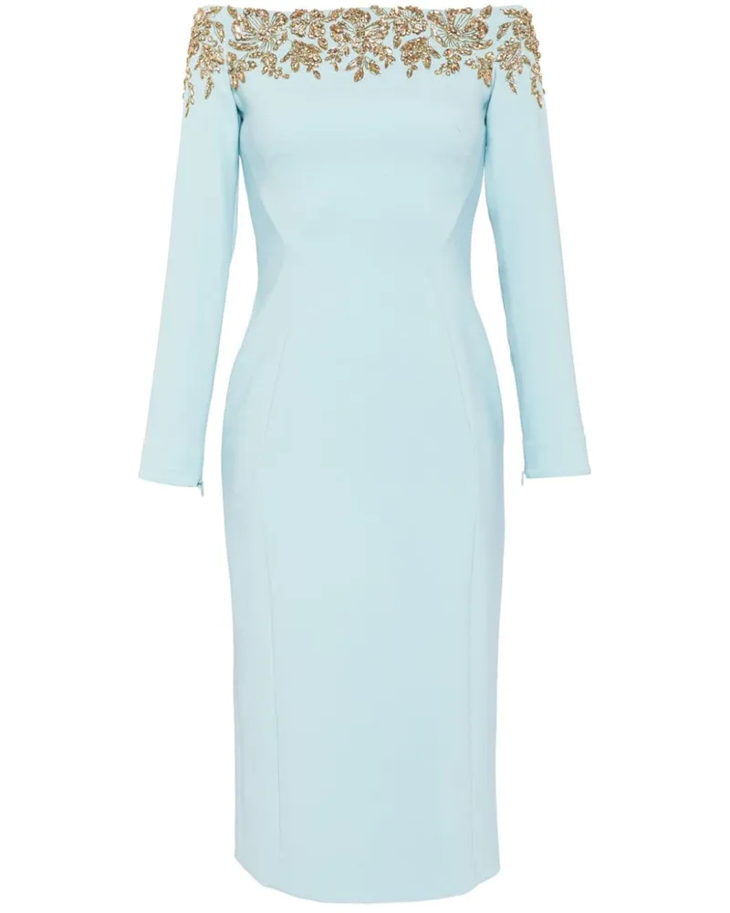 Jenny Packham Kristallverziertes Rosabel Kleid Blau