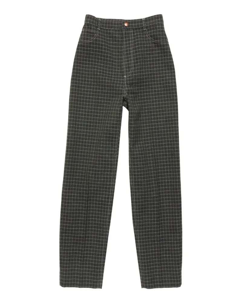 Acne Studios Gewebte Hose aus Wollgemisch - Grün Grün