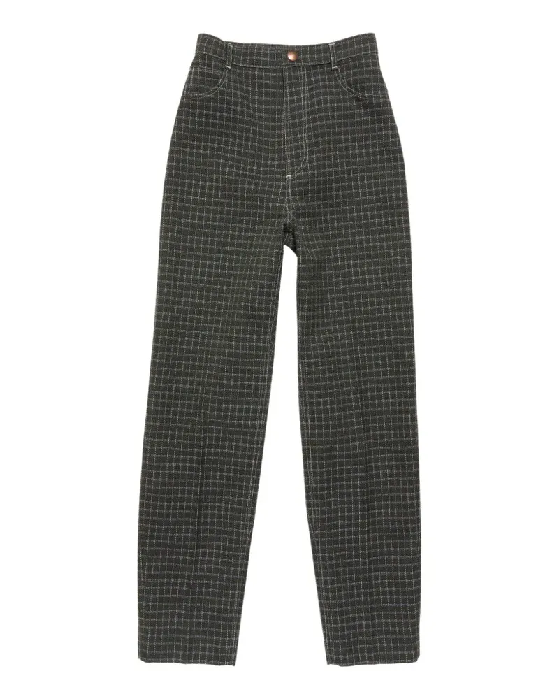 Acne Studios Gewebte Hose aus Wollgemisch - Grün Grün