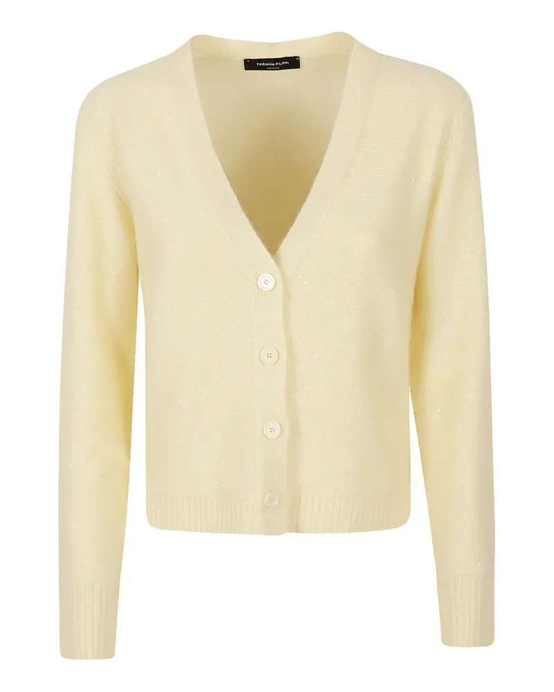 Fabiana Filippi Cardigan mit Pailletten - Gelb Gelb
