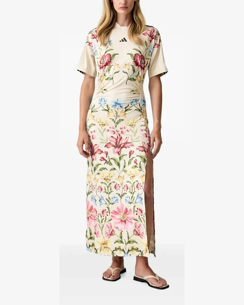 adidas X Farm Rio floral-print maxi dress - Nude Nude