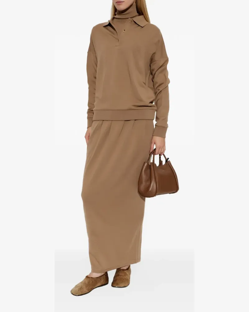 Max Mara Pullover aus Woll-Fleece-Jersey - Camel - Braun Braun