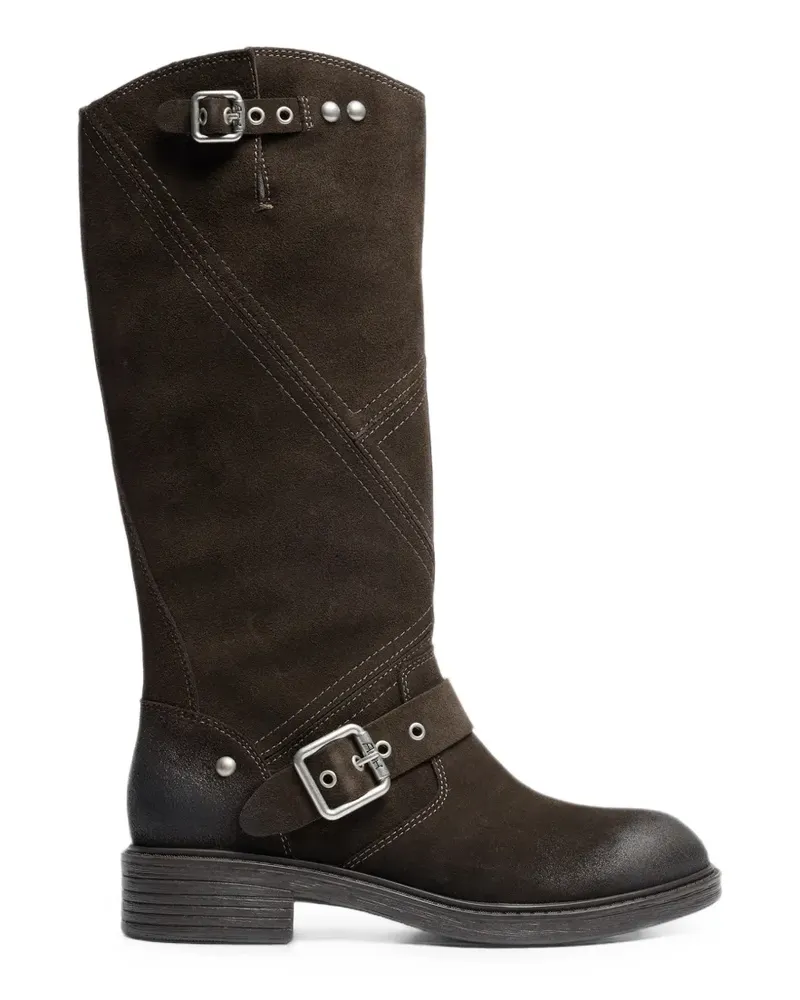 ash Fuchsia Bikerstiefel mit Schnalle - Braun Braun