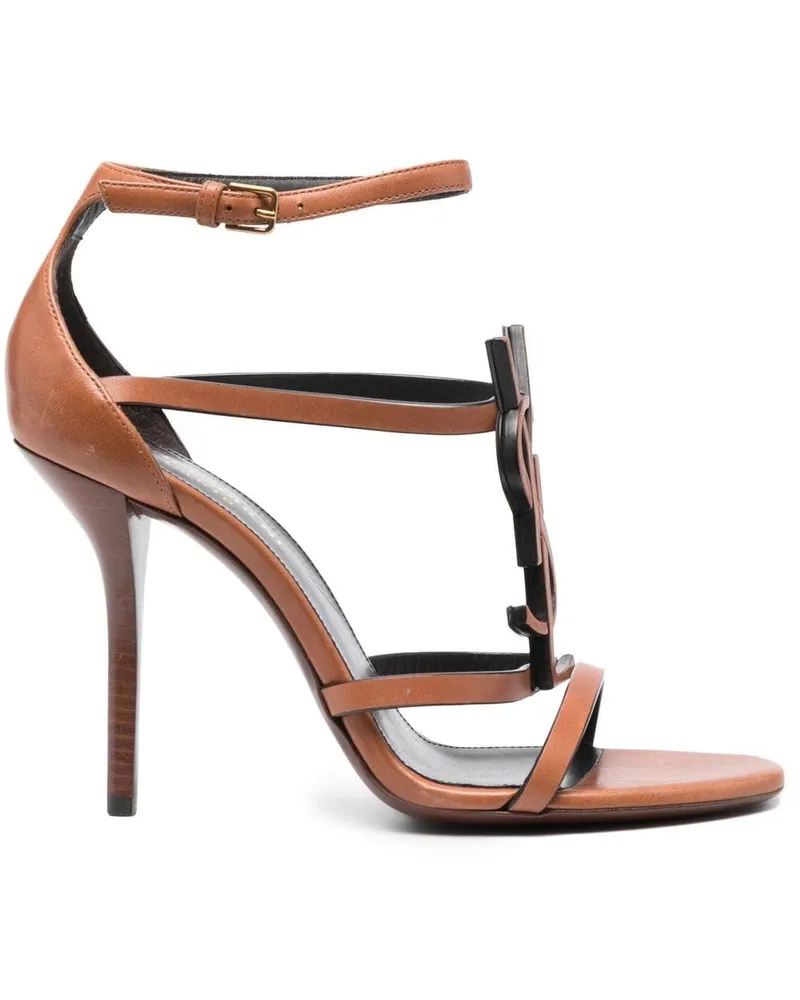 Saint Laurent Cassandra Sandalen 100mm - Braun Braun