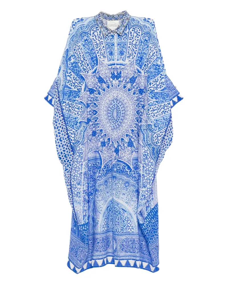 Camilla graphic-print dress - Blau Blau
