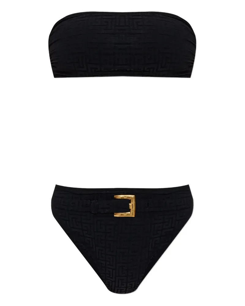 Balmain Bikini mit Gürtel - Schwarz Schwarz