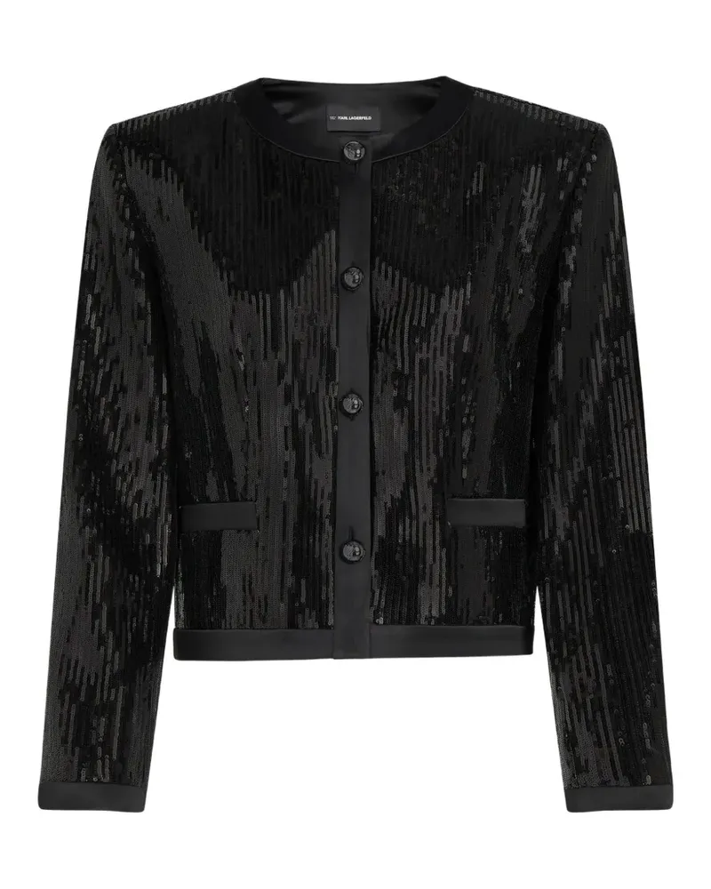 Karl Lagerfeld Jacke mit Pailletten - Schwarz Schwarz