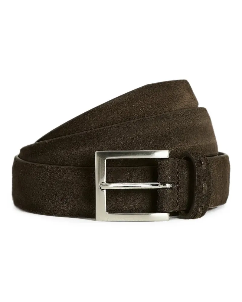 Kiton Gürtel aus Kalbswildleder - Braun Braun