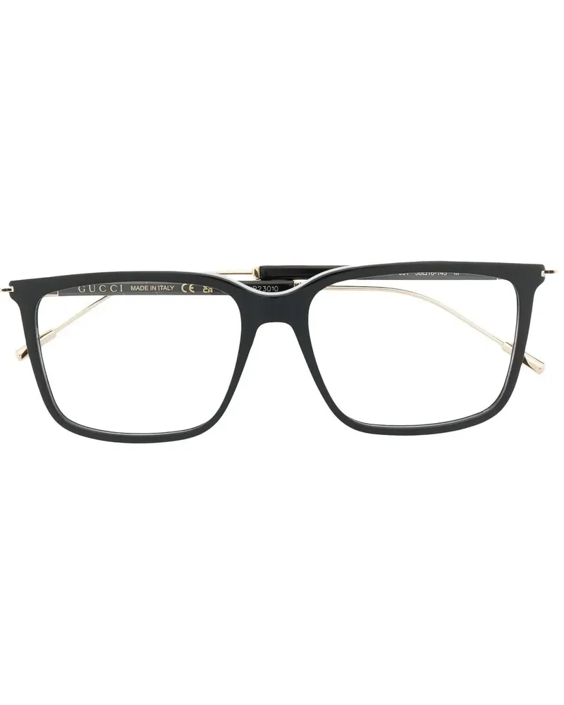 Gucci Brille mit eckigem Gestell - Schwarz Schwarz