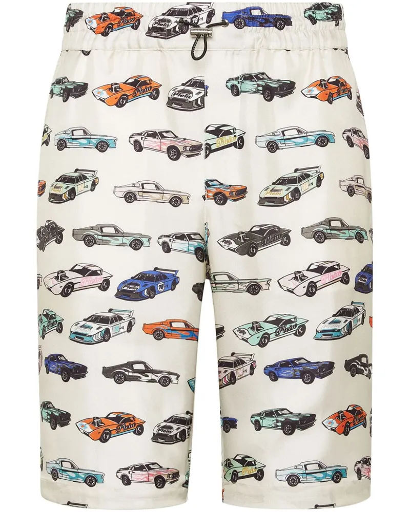 Philipp Plein Cool Kid Cars Racing Shorts - Weiß Weiß