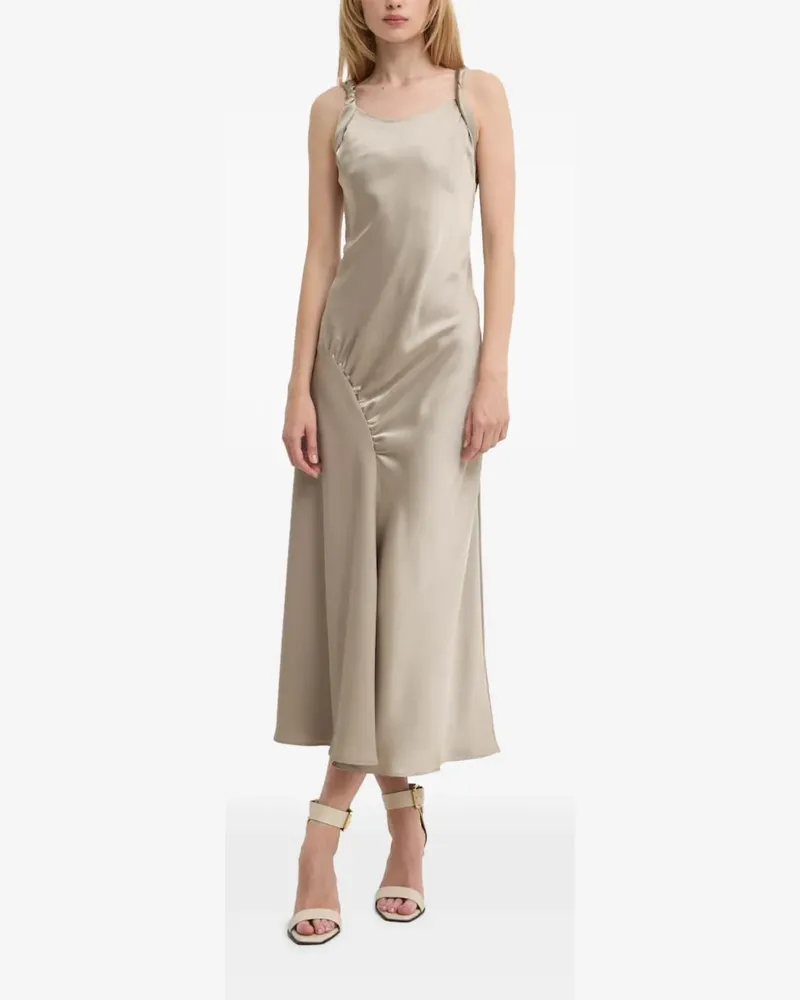 Moschino cut-out gathered dress - Nude Nude