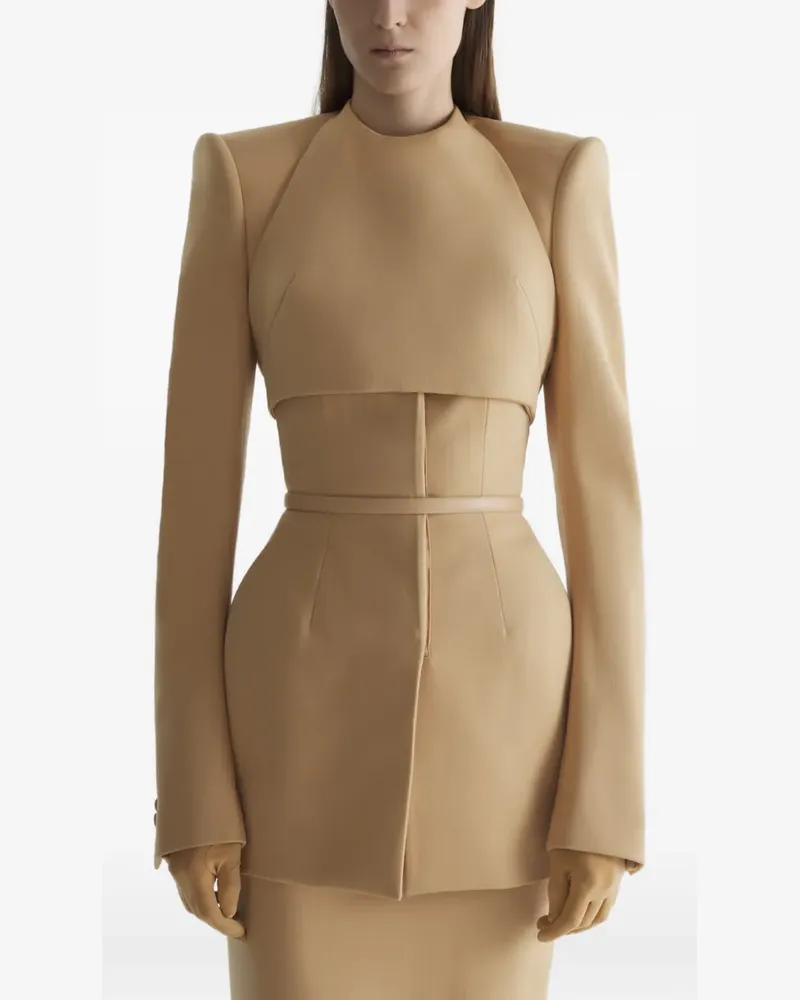 Thierry Mugler Jacke im Layering-Look - Nude Nude
