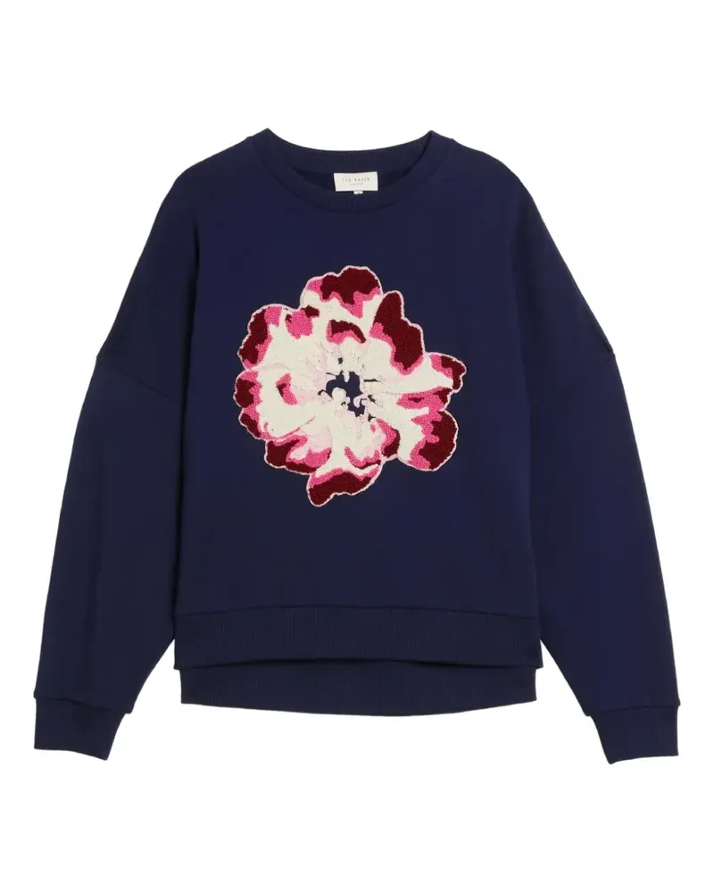 Ted Baker Raynahh floral-embroidered sweatshirt - Blau Blau