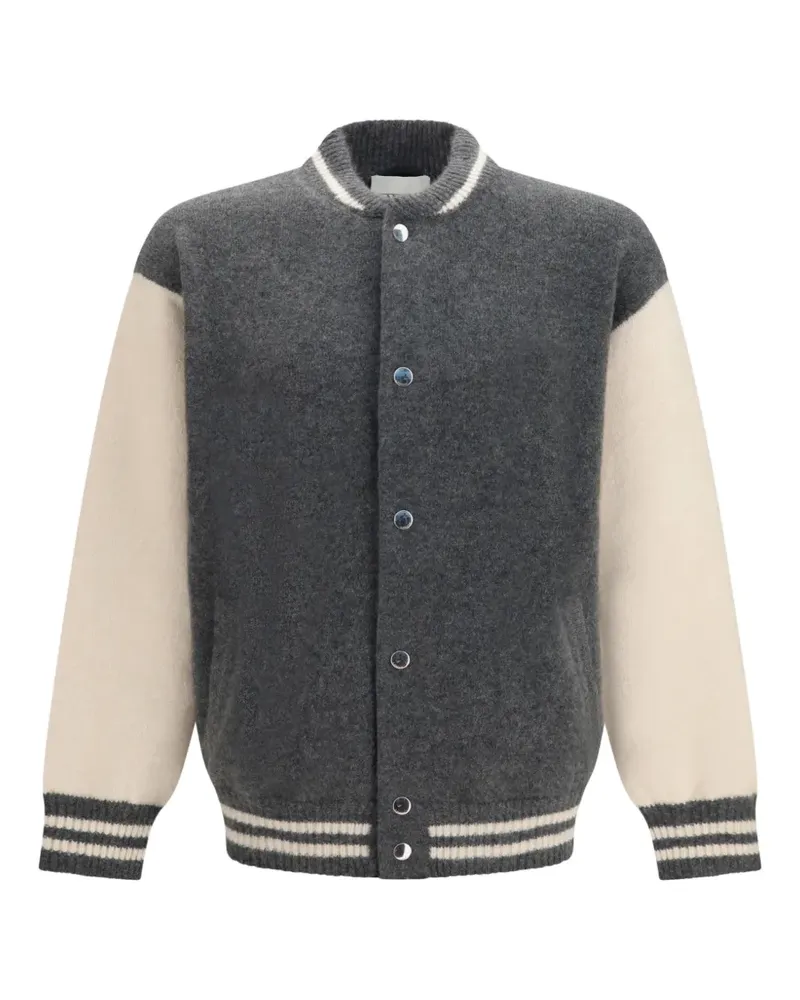 Laneus Cardigan in Colour-Block-Optik - Grau Grau
