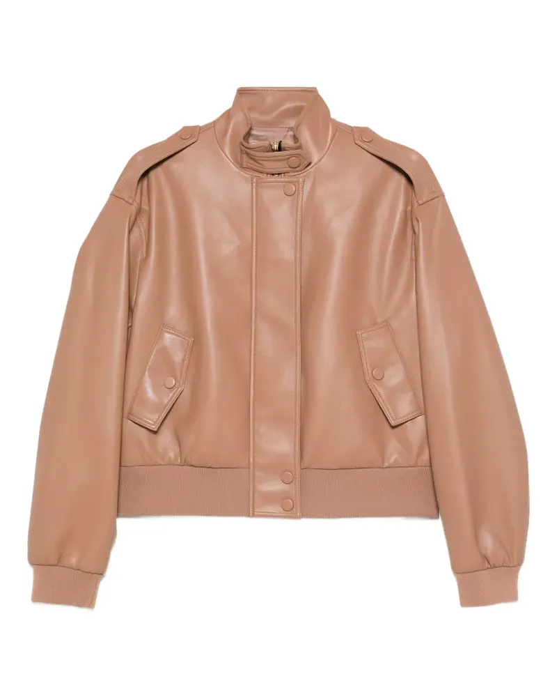 Twin-Set buttoned bomber jacket - Nude Nude