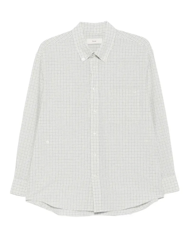 Dunst check-pattern shirt - Weiß Weiß