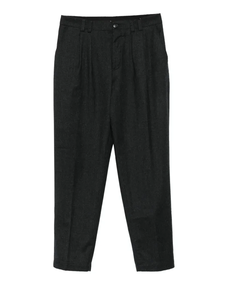 Canali Hose mit Bundfalten - Grau Grau