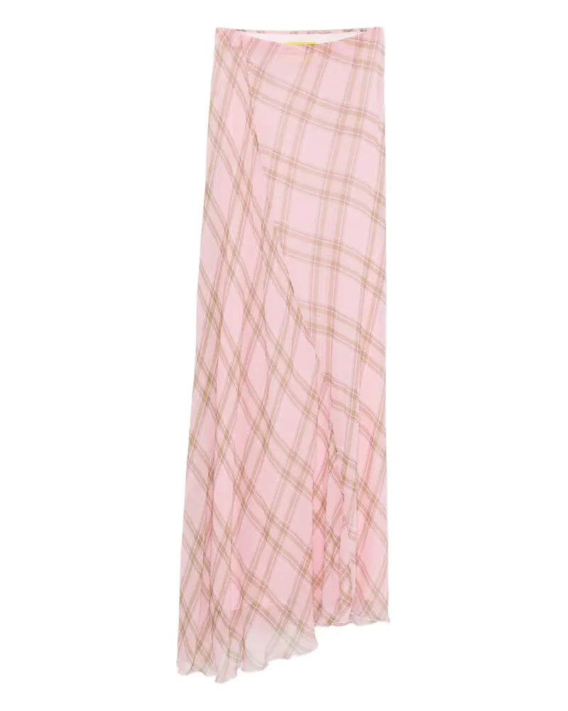 Marques ' Almeida Maxikleid mit Schottenkaro - Rosa Rosa