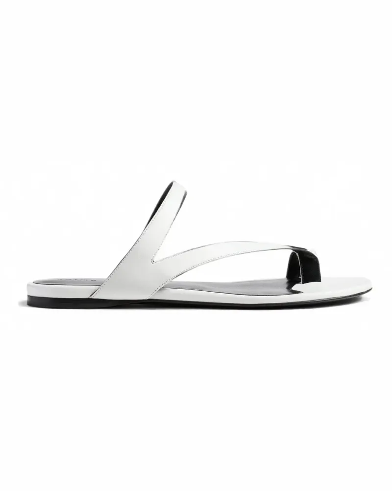 KHAITE Flache Aimee Sandalen mit Doppelriemen - Weiß Weiß