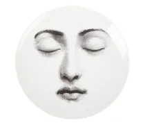 Teller mit Gesichts-Print aus Porzellan