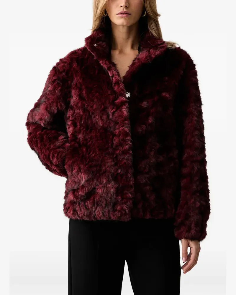 Silvian Heach faux-fur high-neck jacket - Rot Rot