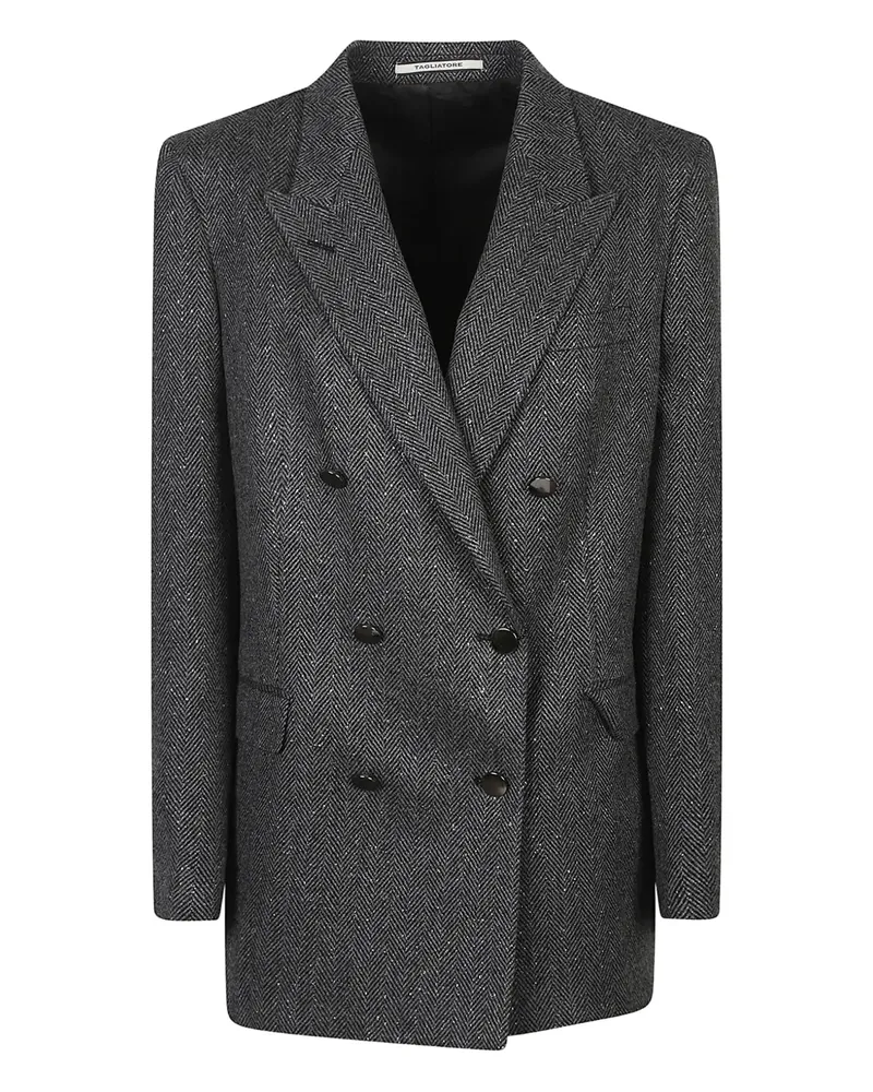 Tagliatore herringbone double-breasted blazer - Grau Grau