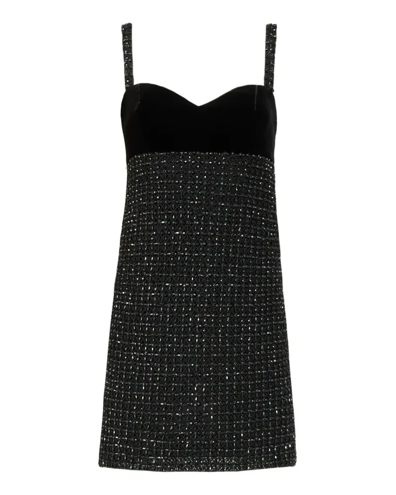 COSTARELLOS Aphra Minikleid mit Perlen - Schwarz Schwarz