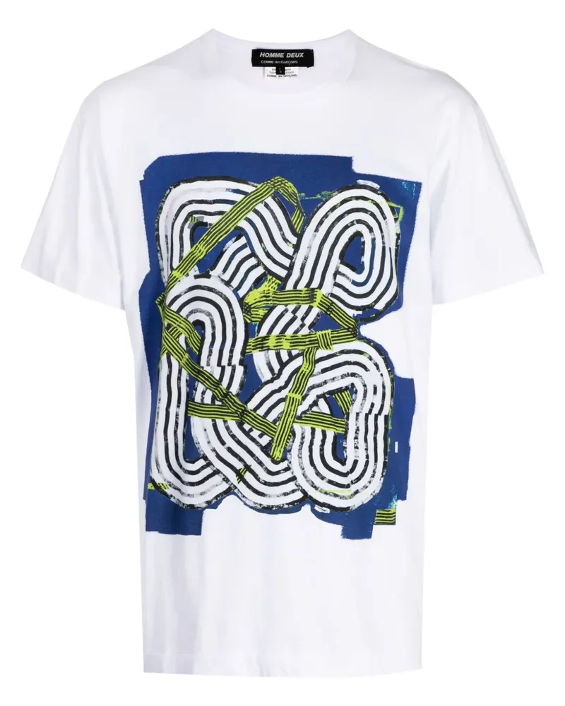 Comme des Garçons T-Shirt mit grafischem Print - Weiß Weiß