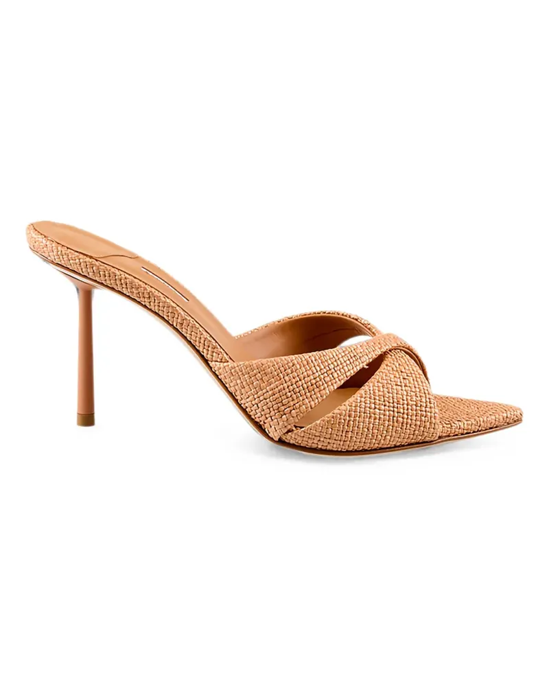 Le Silla Shirley woven crossover heeled sandals - Orange Orange