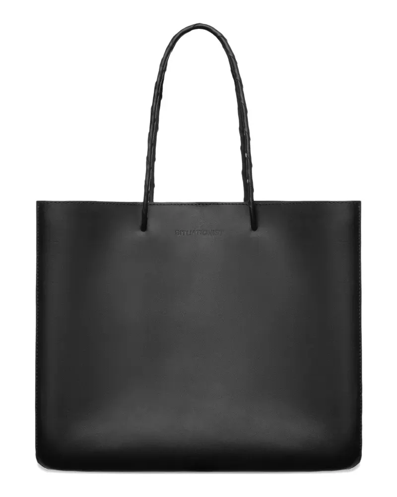 SITUATIONIST woven-handle tote bag - Schwarz Schwarz