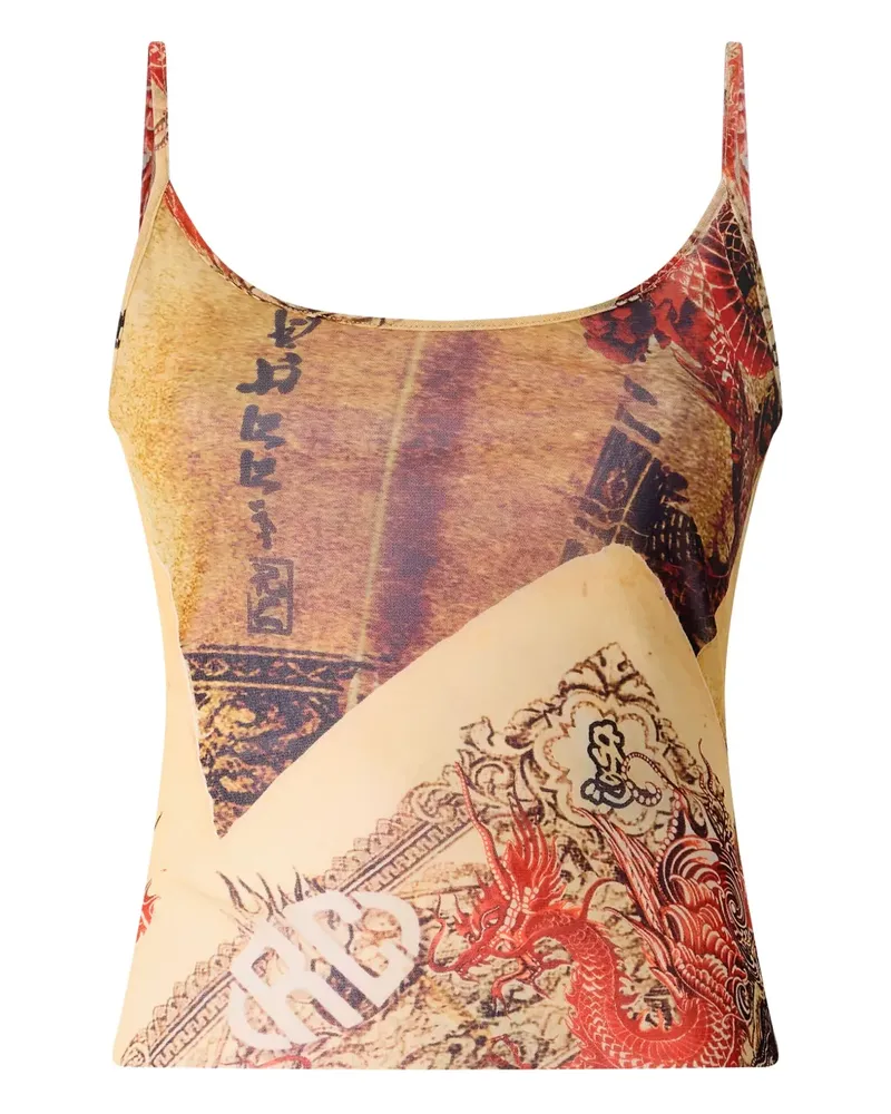 Roberto Cavalli Oberteil mit Print - Nude Nude