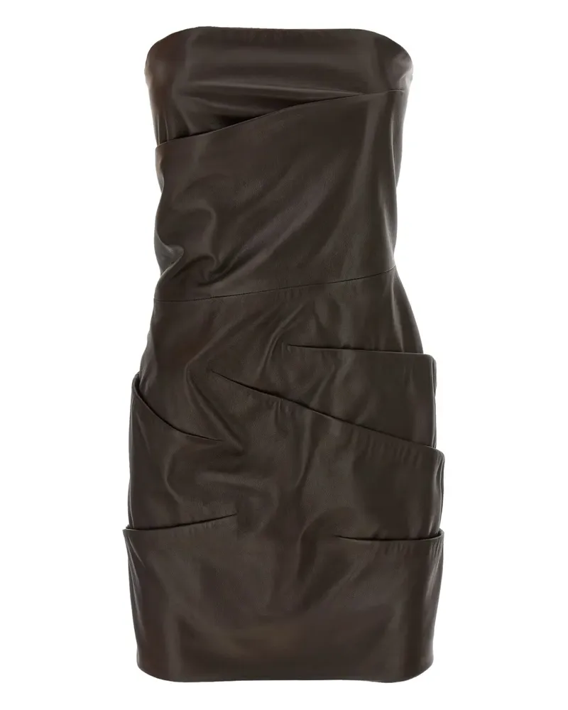 ATTICO Minikleid mit drapierten Details - Braun Braun