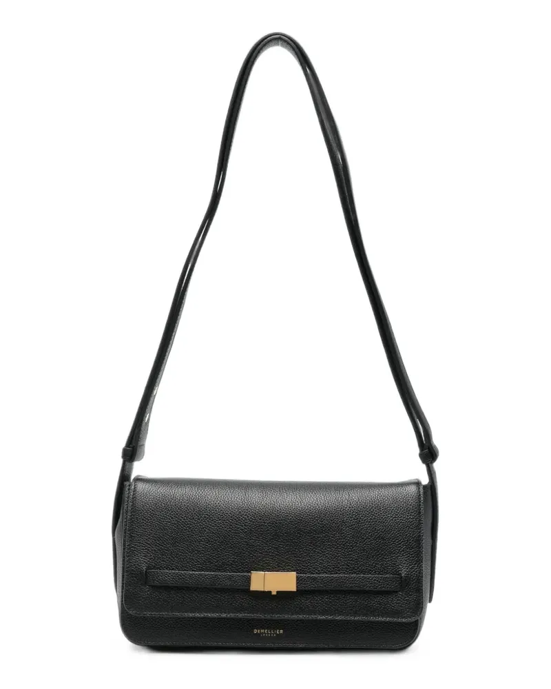 DeMELLIER New York grained leather crossbody bag - Schwarz Schwarz