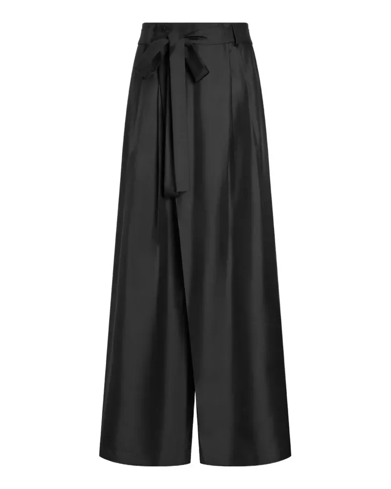 Dolce & Gabbana Hose aus Seiden-Twill - Schwarz Schwarz