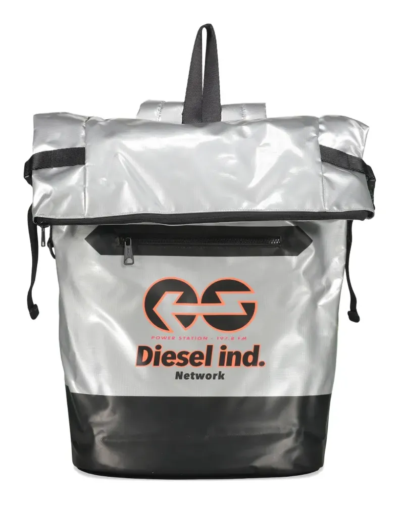 Diesel Rucksack mit Logo - Silber Silber
