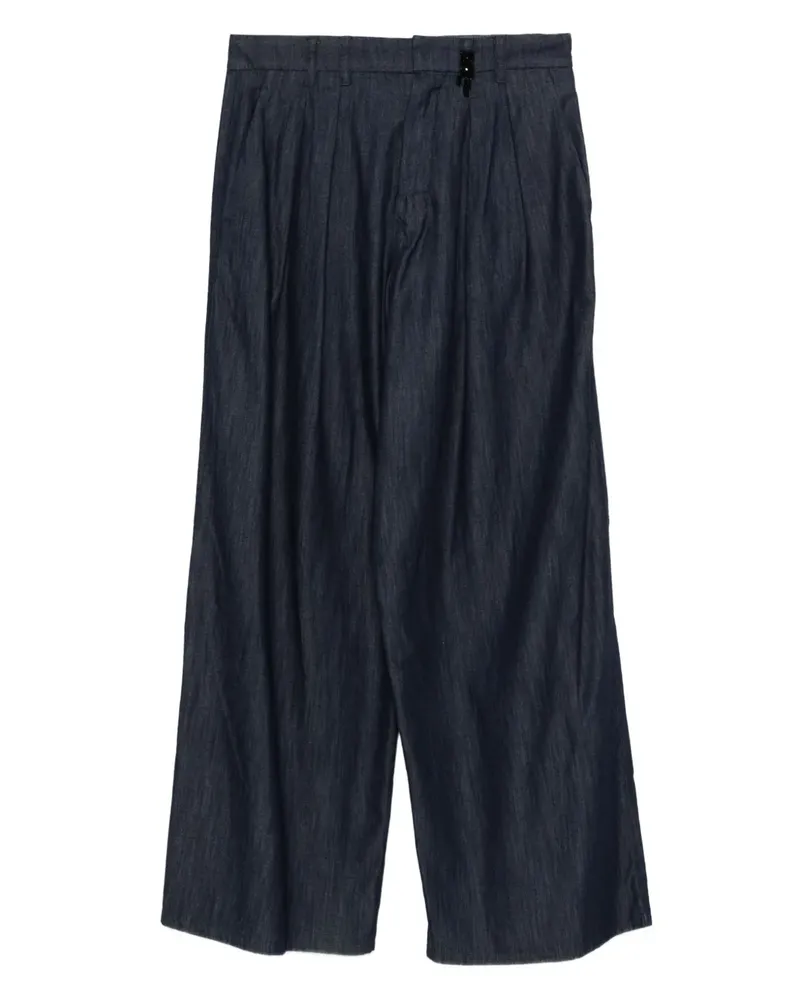 Max Mara Hose mit Falten - Blau Blau