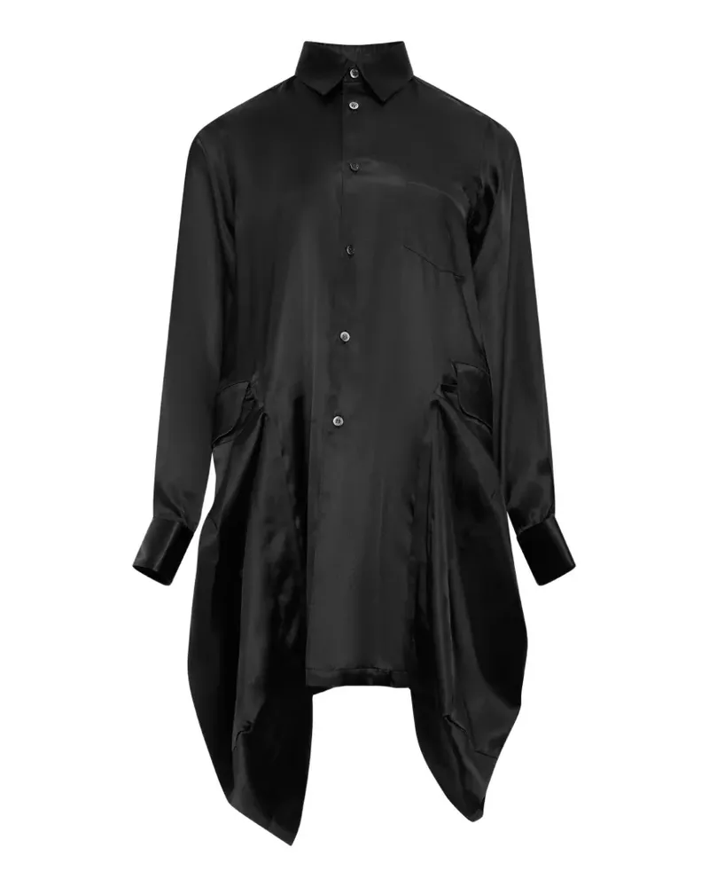Comme des Garçons Oberteil mit asymmetrischem Saum - Schwarz Schwarz