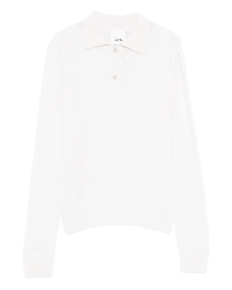 ALLUDE button-fastening polo shirt - Weiß Weiß