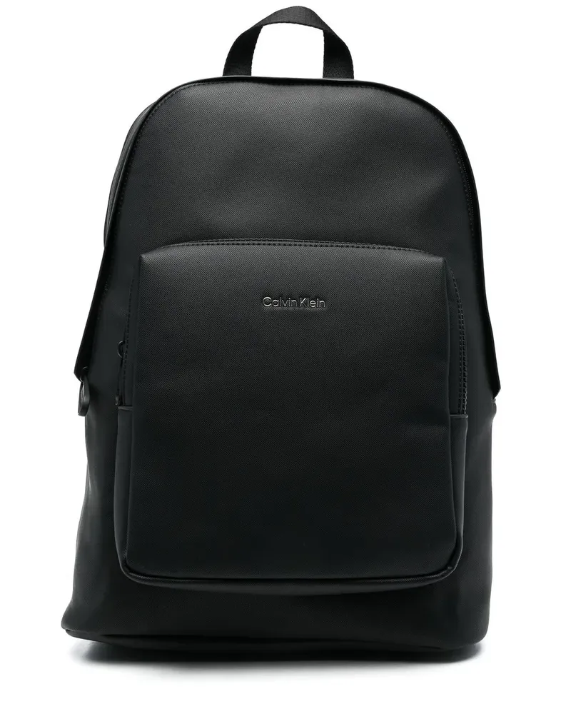 Calvin Klein Rucksack mit aufgesetzter Tasche - Schwarz Schwarz