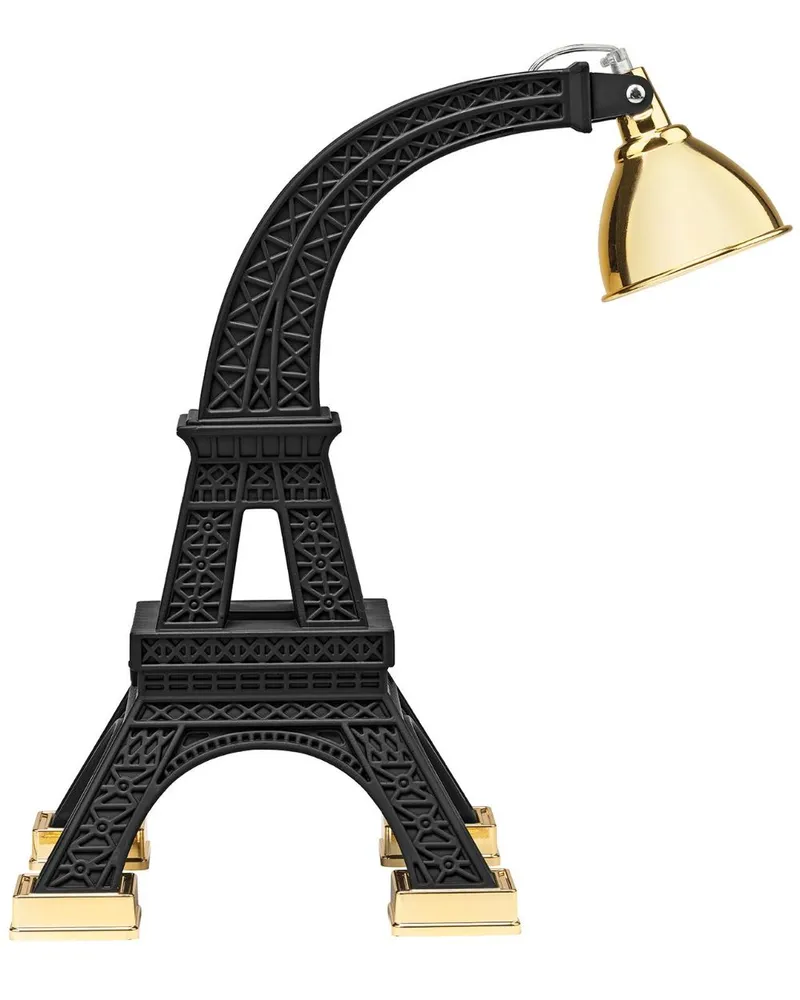 Qeeboo Mittelgroße Paris Lampe - Schwarz Schwarz