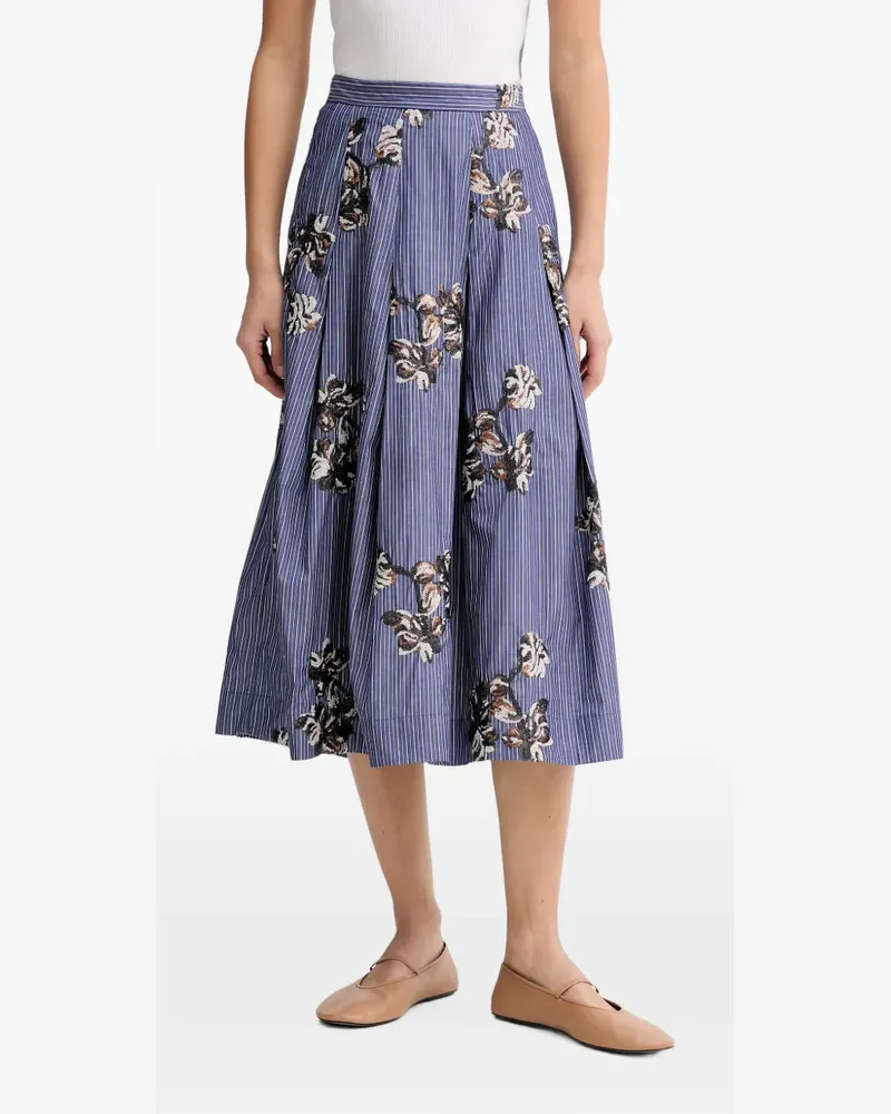 MUNTHE Nukkia Midirock mit Pailletten - Blau Blau
