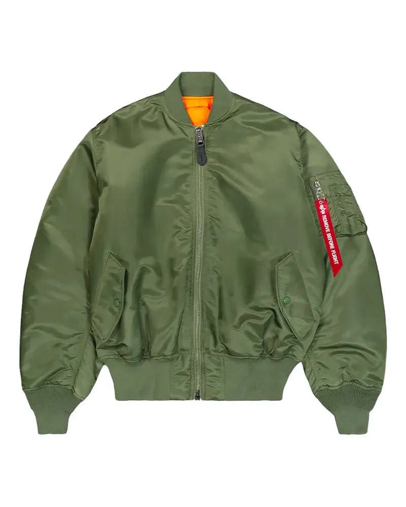 Alpha Industries MA-1 Heritage logo-tag bomber jacket - Grün Grün