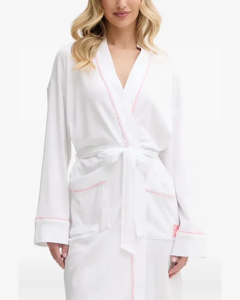 DKNY self-tie belt robe - 100 WHITE 100