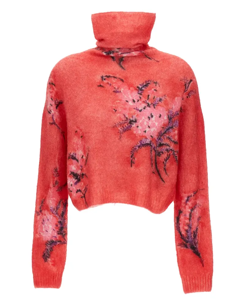 Des Phemmes Pullover mit Blumen-Print - Rot Rot
