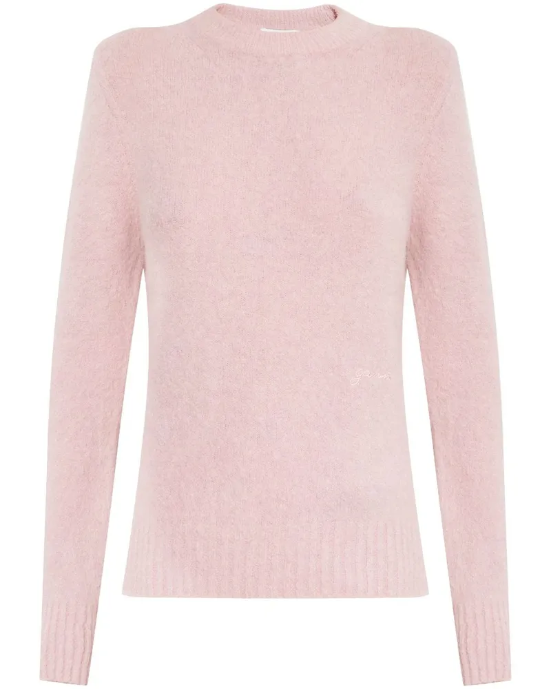 Ganni Pullover mit Logo-Stickerei - Rosa Rosa