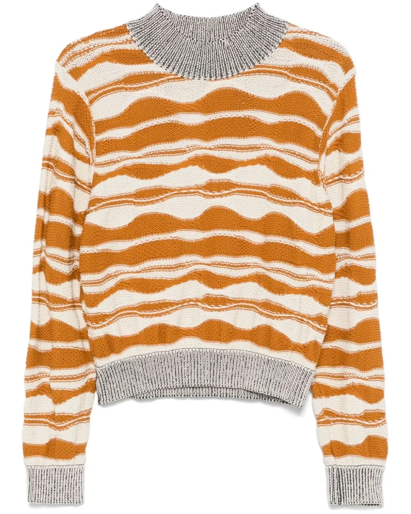 Henrik Vibskov Pullover in Wellenstrick - Weiß Weiß