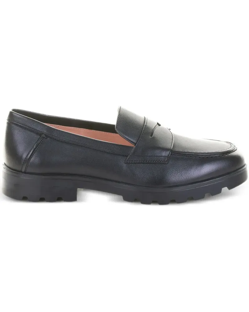 Santoni Penny-Loafer aus Leder - Schwarz Schwarz