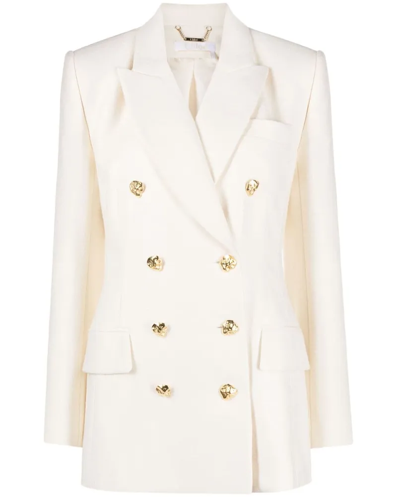 Chloé Doppelreihiger Blazer mit steigendem Revers - Nude Nude