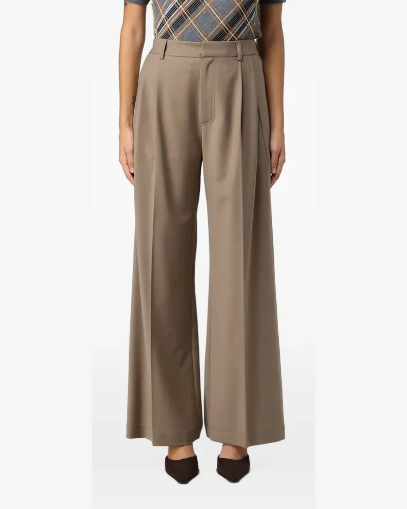 TELA pleated wide-leg trousers - Nude Nude